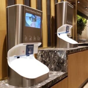 Smixin handwashing system integrated into a restaurant counter
