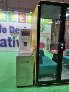 Smixin automatic handwashing station at an education and public event